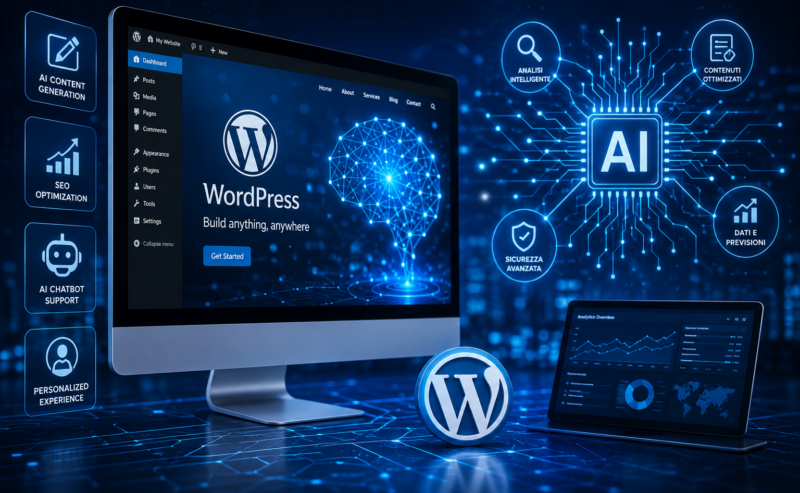 Cms wordpress integrato con AI: perché è importante per aziende, professionisti e attività locali